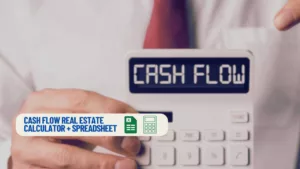 a person pointing to a calculator that says cash flow