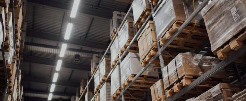 warehouse with boxes on shelves in kansas city